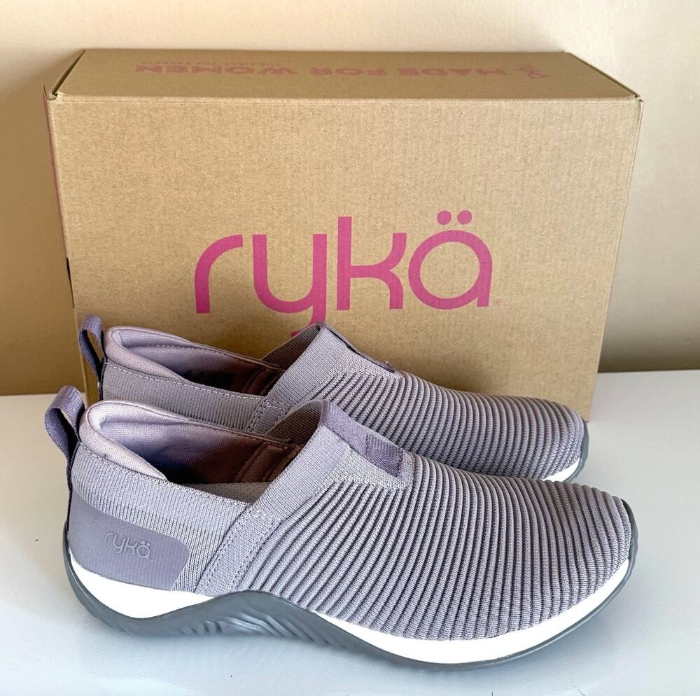 New Ryka Echo Knit Slip On Sneaker Size 8.5 Machine Washable Women Shoes